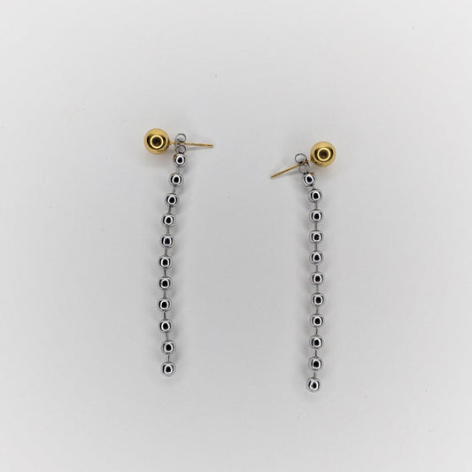 Bekita Two-Tone Drop Earrings (Aretes)