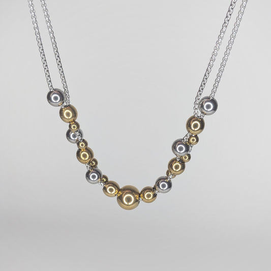 Ava Two-Tone Stainless Steel Necklace (Collar)