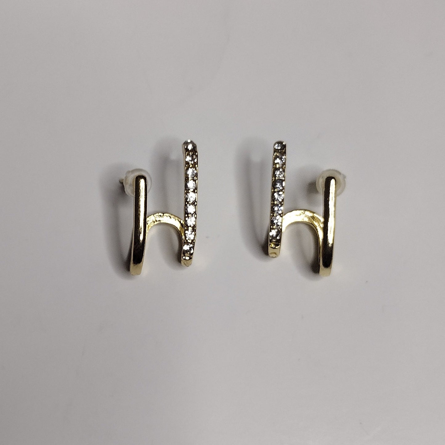 Aretes Medio Falsillos Dorados