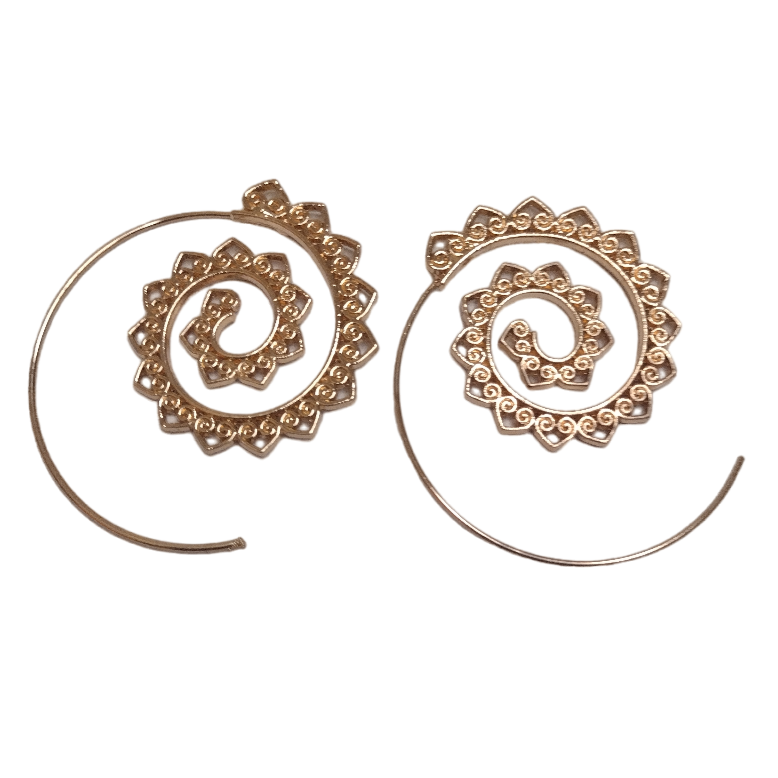 Aretes De Caracol Labrado en Dorado