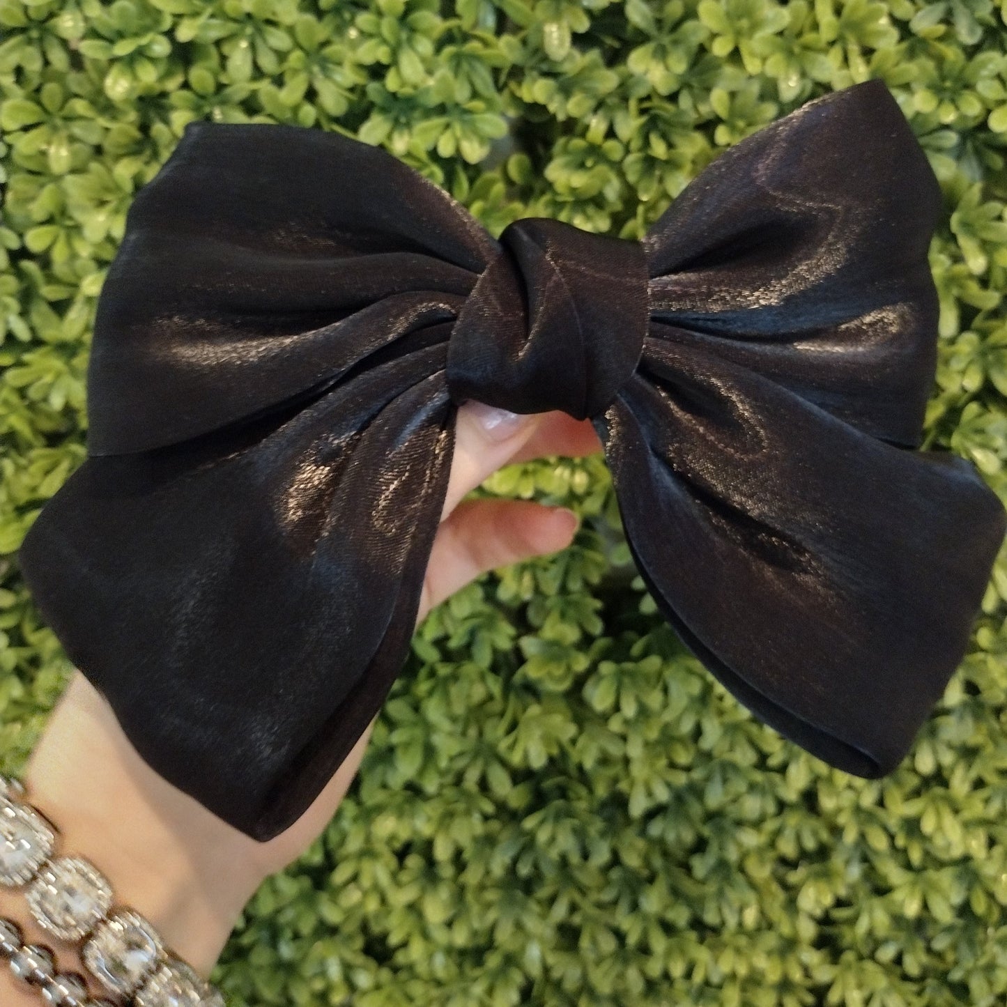 Broche De Cabello Con Moño Negro