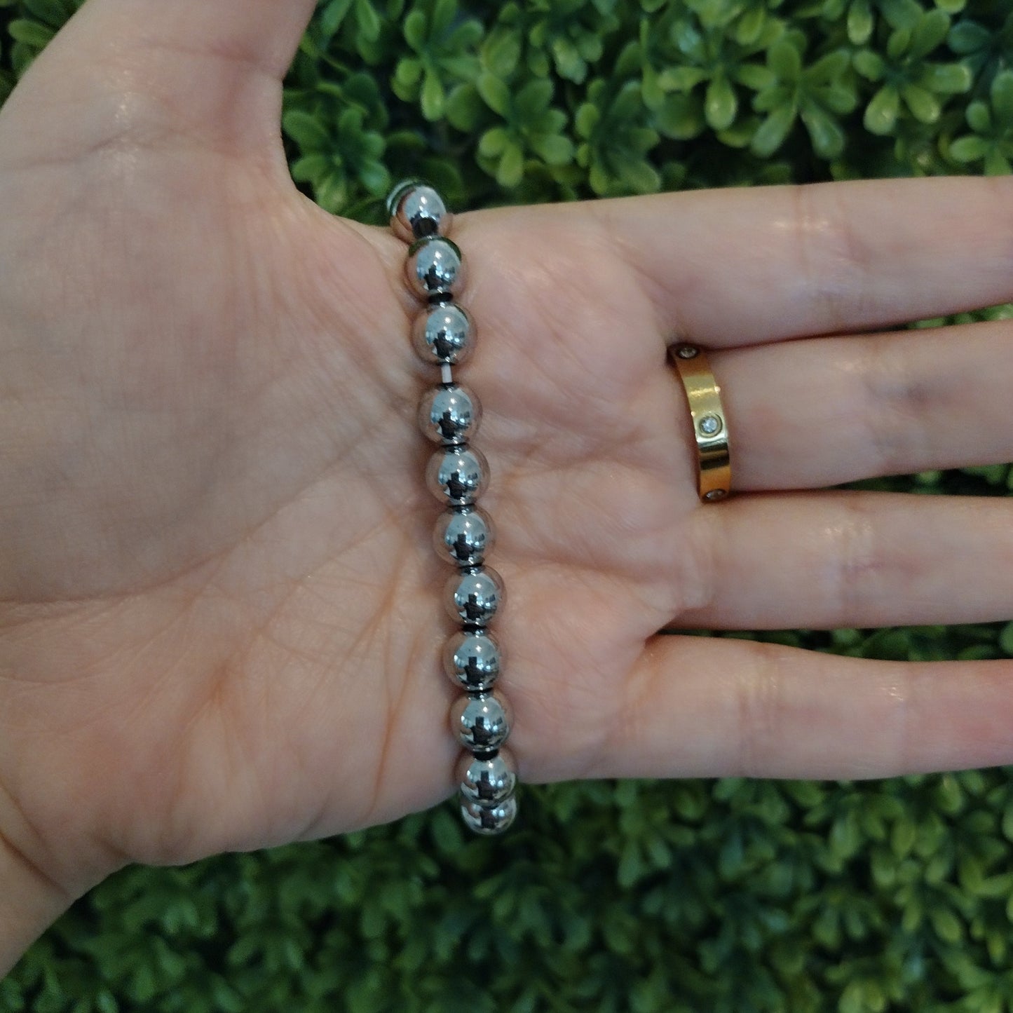 Pulsera Mimi Plateadas (8mm)