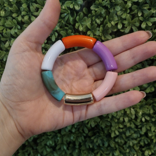 Pulsera De Colores De Acrilico