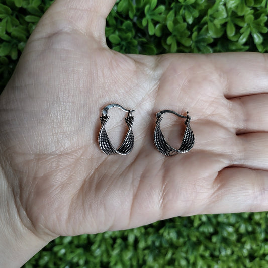 Aretes: Hoops Plateados