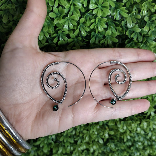 Aretes De Caracol Plateados
