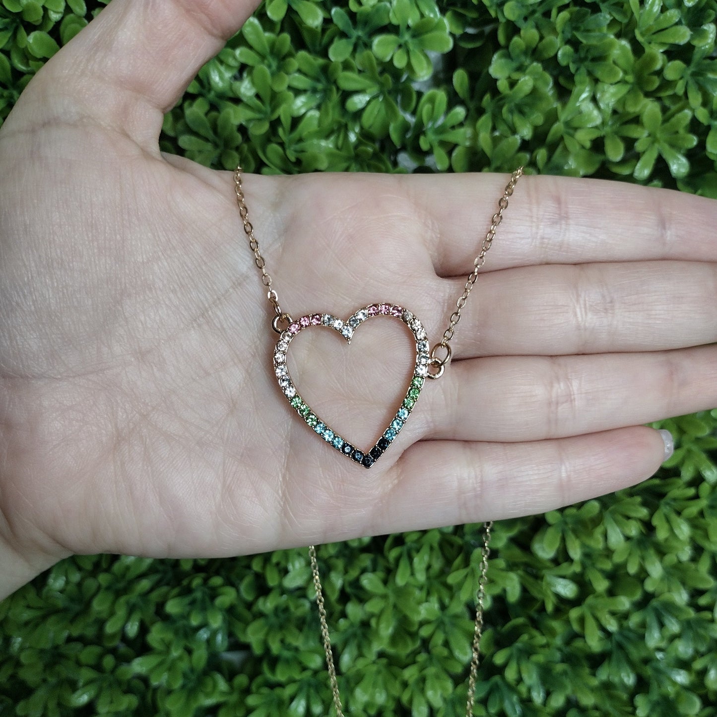 Collar De Corazon Multicolor