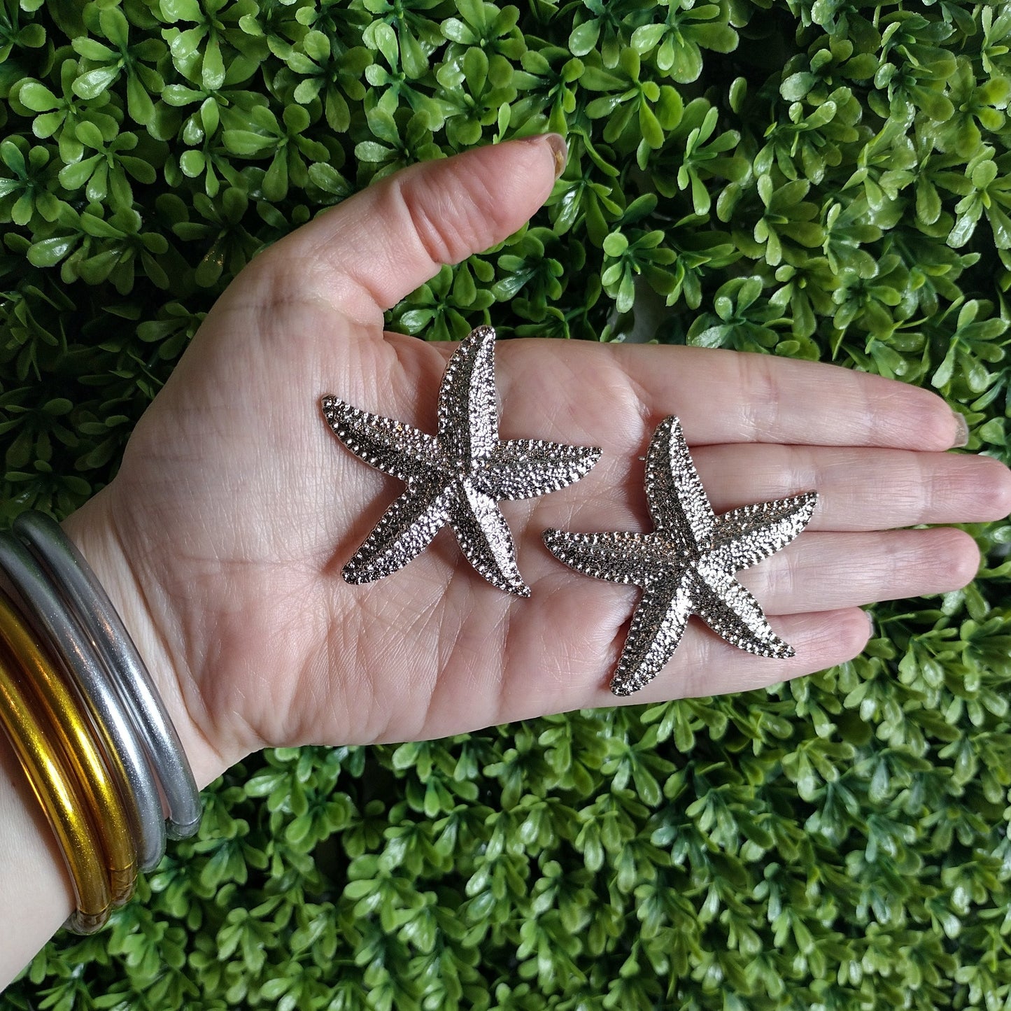 Aretes Estella De Mar Plateados