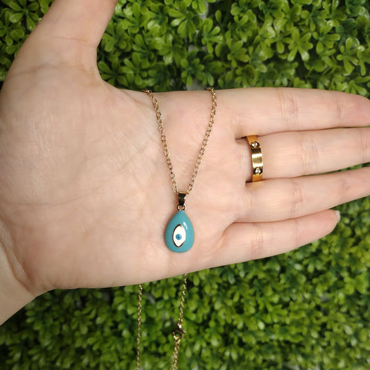 Collar De Gota Turquesa