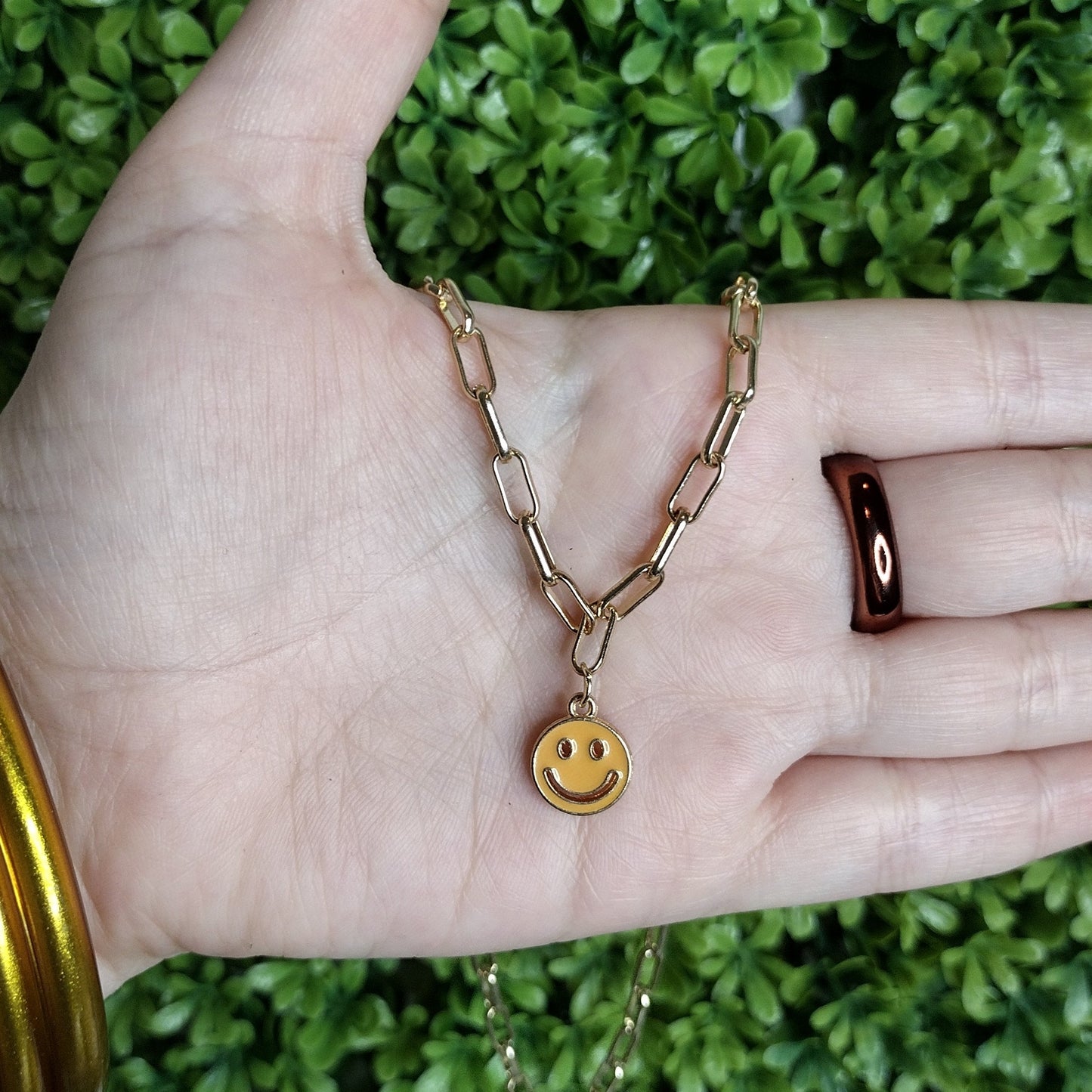 Collar De Carita Feliz Amarilla