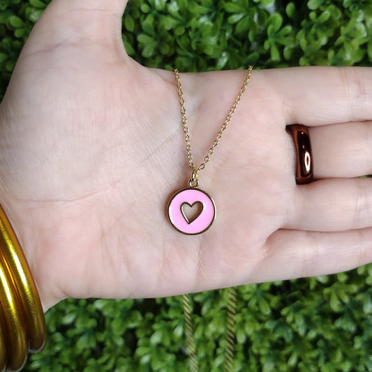 Collar Corazon Rosa