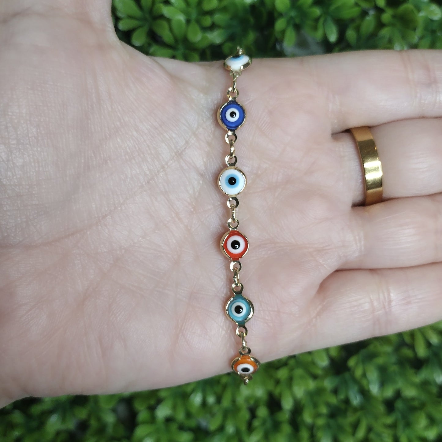 Pulsera De Ojitos Multicolor