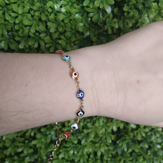 Pulsera De Ojitos Multicolor
