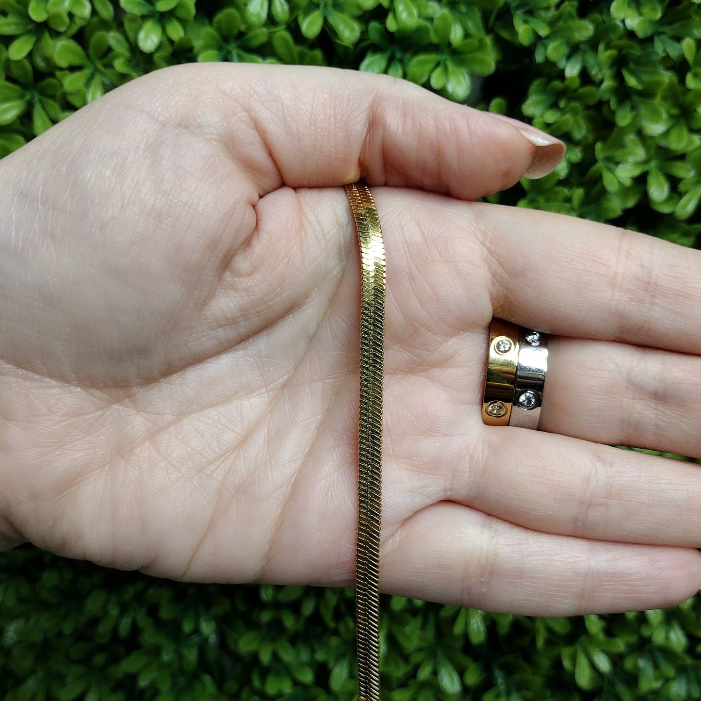 Pulsera De Cadena Planchada