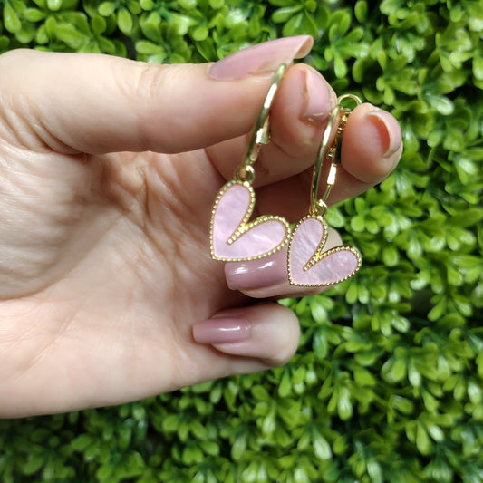 Aretes De Argolla Con Corazoncito