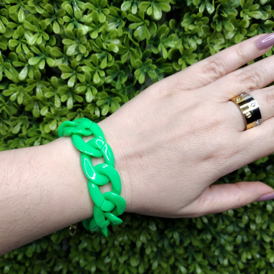 Pulsera De Cadena Verde
