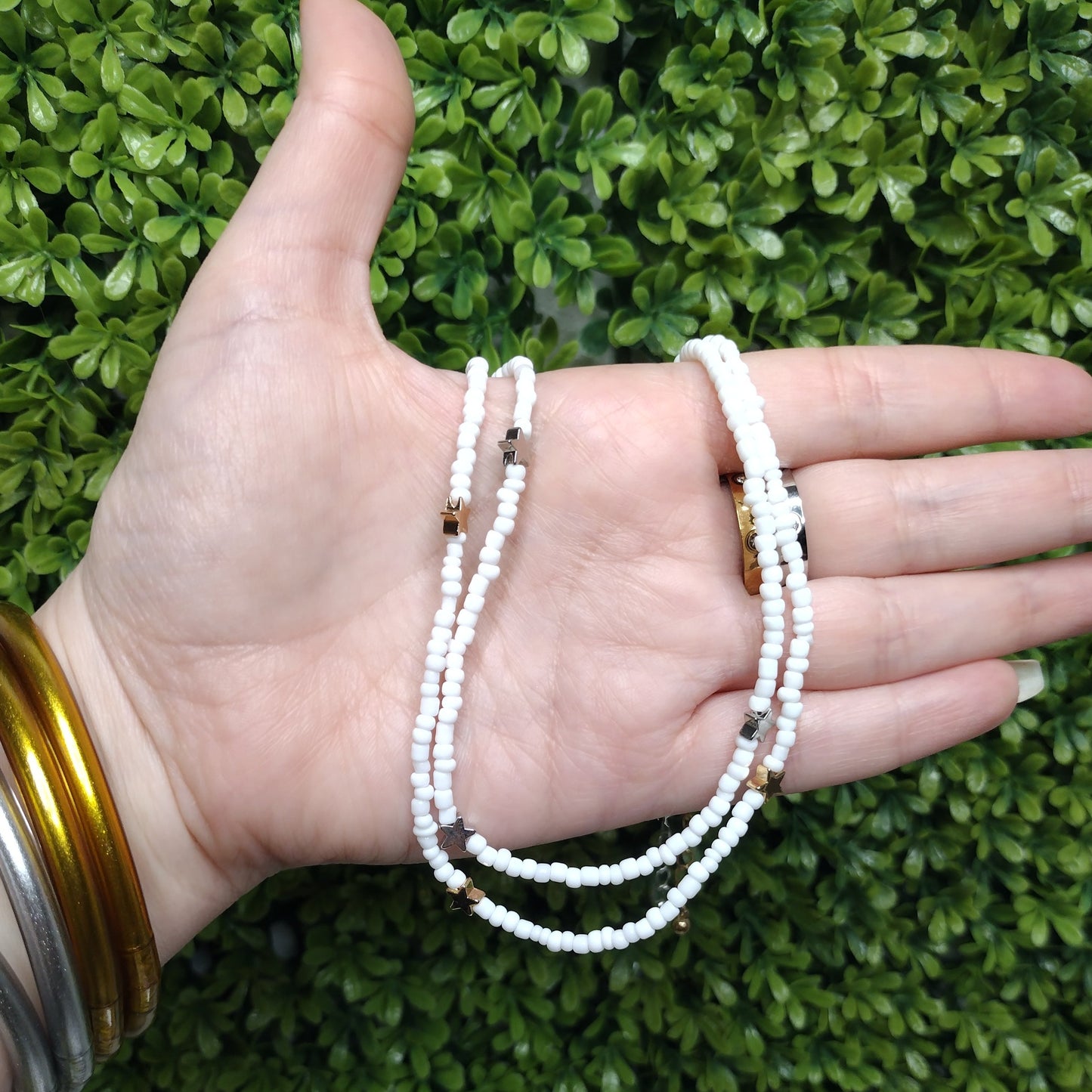 Collares Blancos Con Estrellas