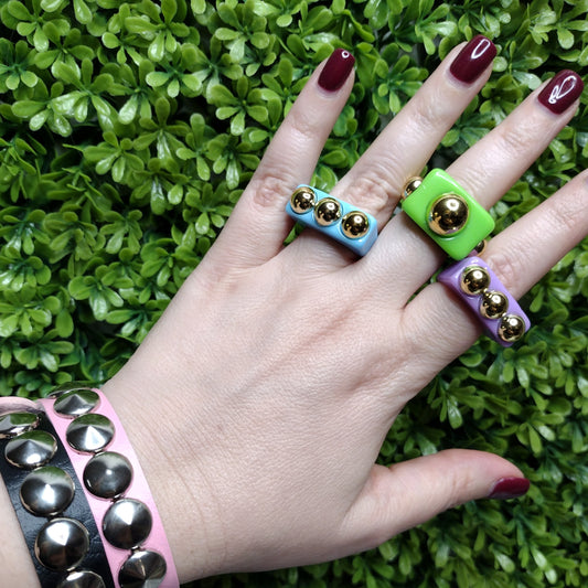 Anillo Morado, Verde y Azul