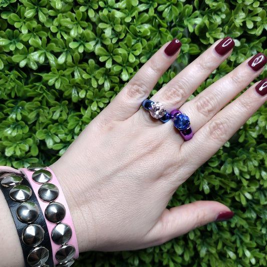 Anillo Azul y Morado