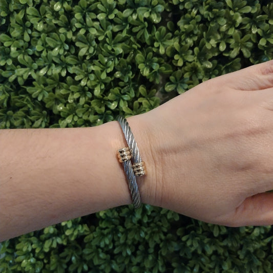 Pulsera SASHA Plateada Con Dorado