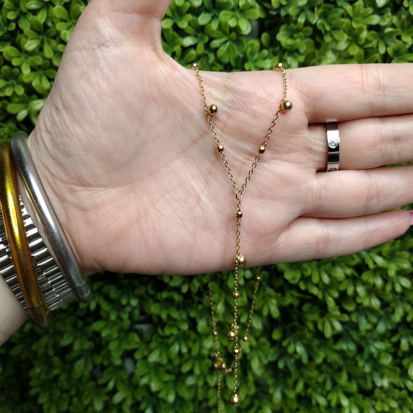 ✨ Collar SONIA – Cadena Delicada de Acero Inoxidable con Bolitas