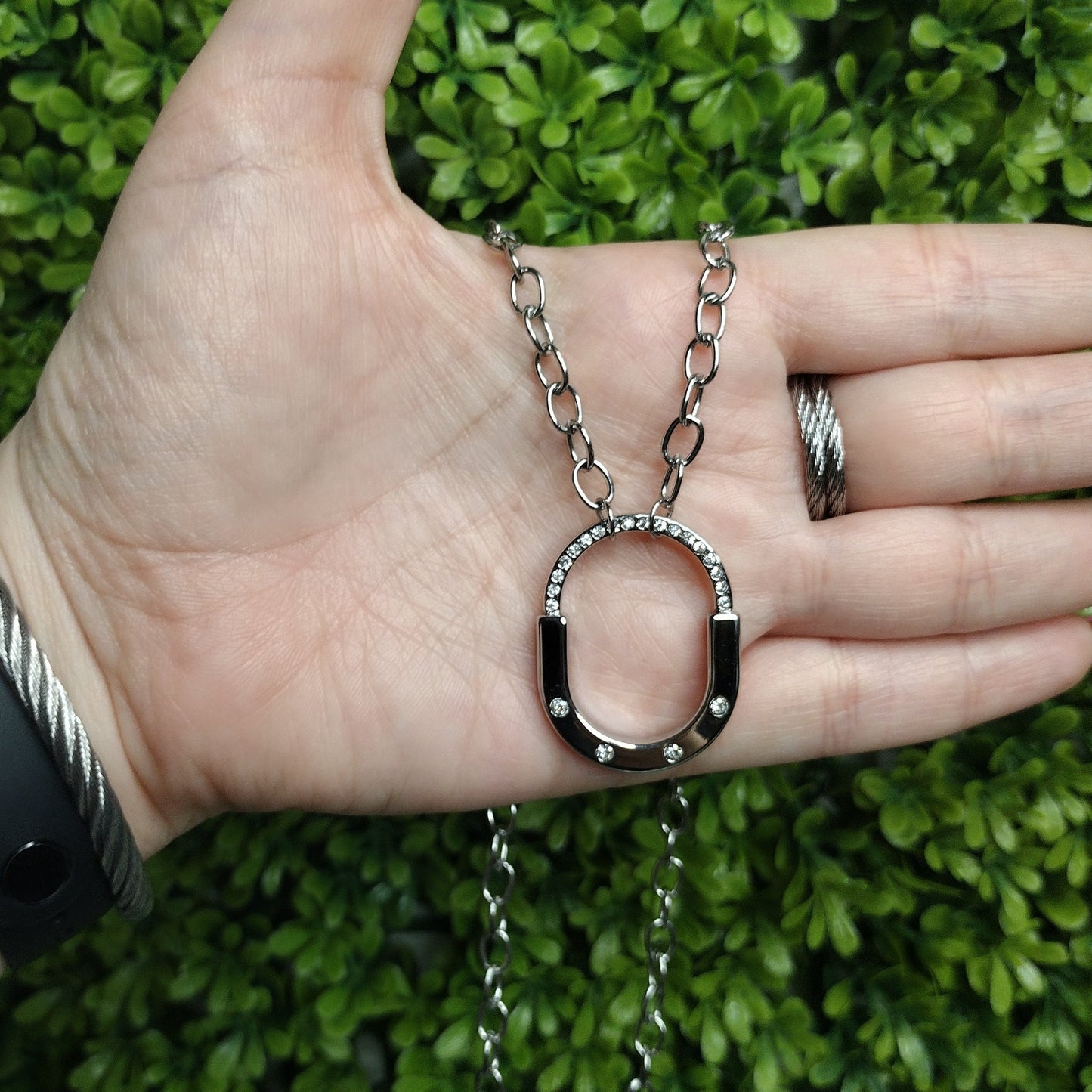 Collar TIFFY Plateada Con Zirconia