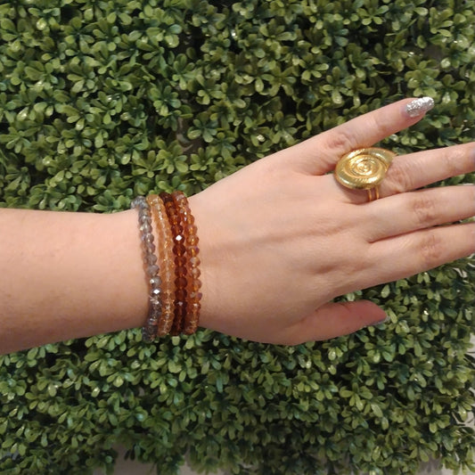 Pulsera LOLIS Cafecitas Gris