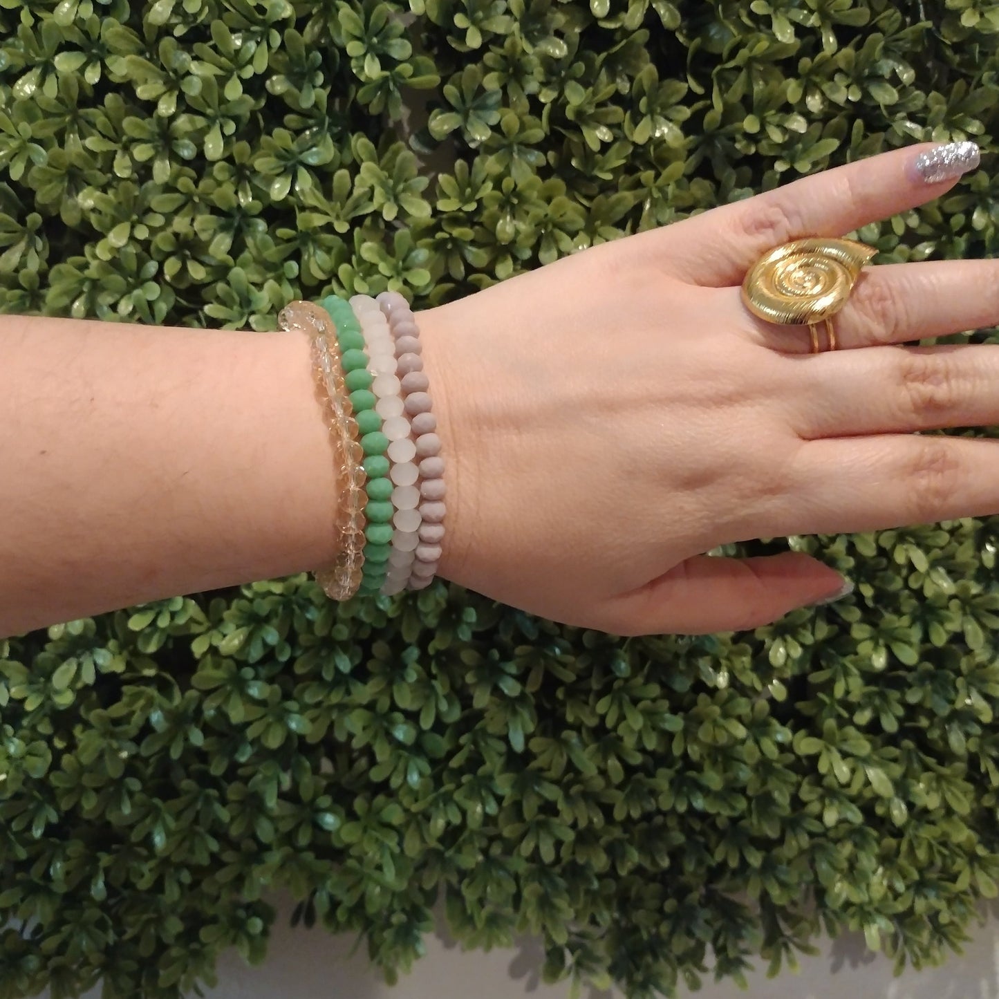 Pulsera LOLIS Lilas y Verde