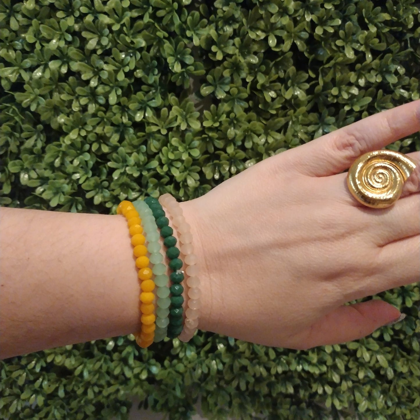 Pulsera LOLIS Verdes y Amarillas