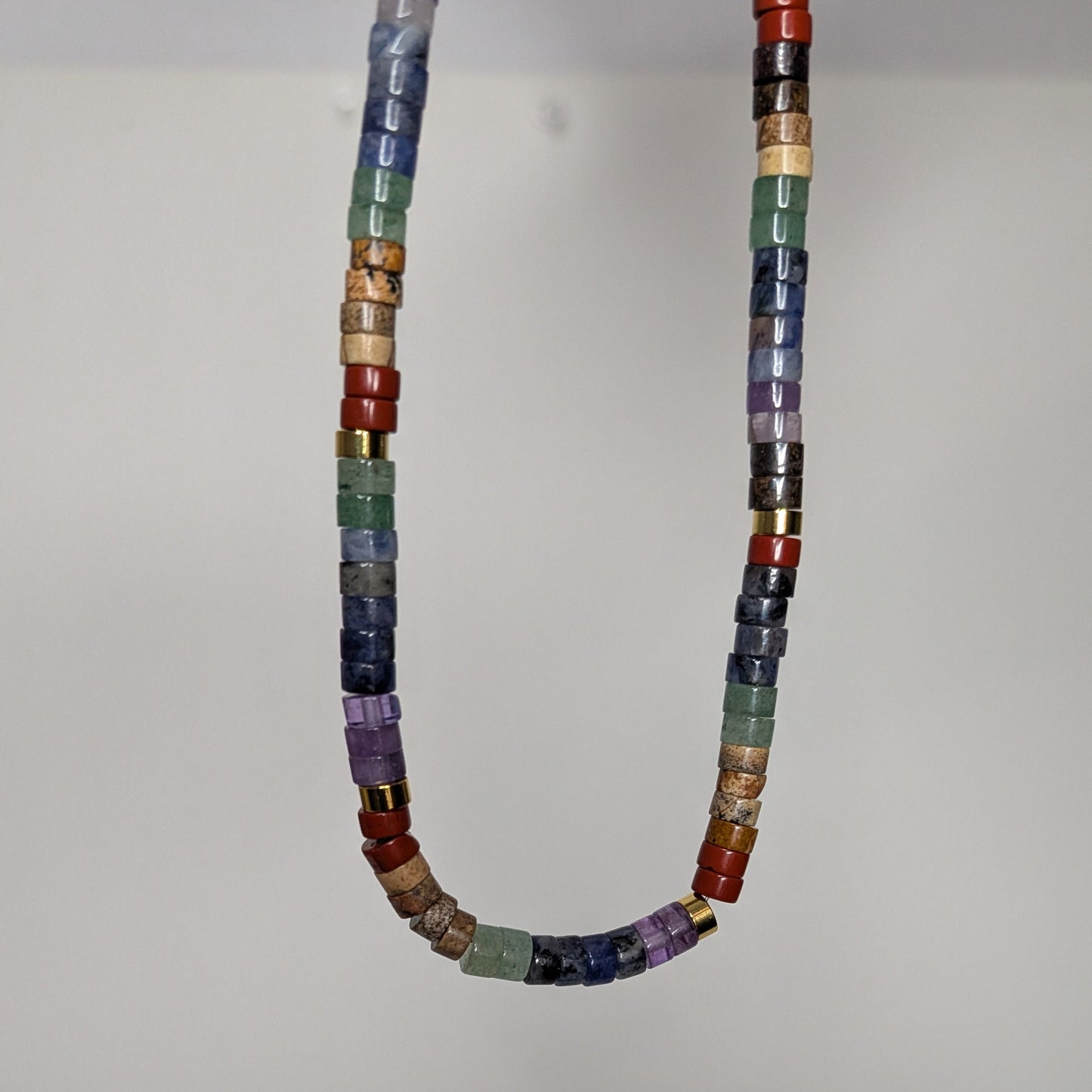 Eva María Natural Stone Beaded Necklace (Collar)