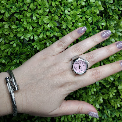 Anillo BETTY Plateado Con Rosa