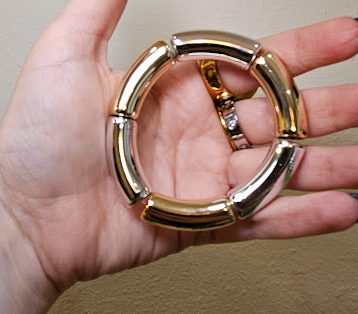 Pulsera IVANNA Plateada Con Dorado