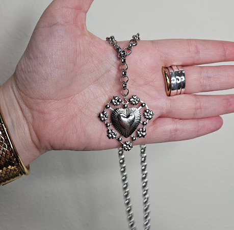 Collar Santa Plateado (Corbatin)