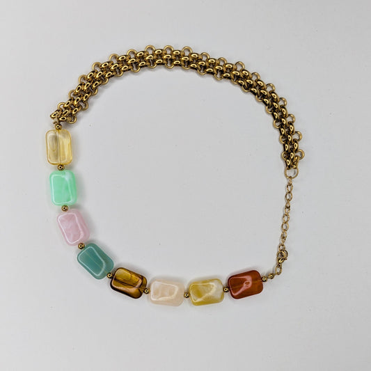 Claribel Multicolor Beaded Necklace (Collar)