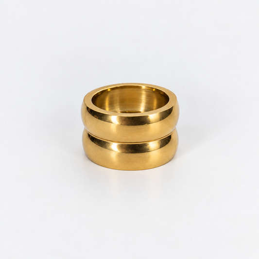 Marina Gold Stainless Steel Statement Ring (Anillo)