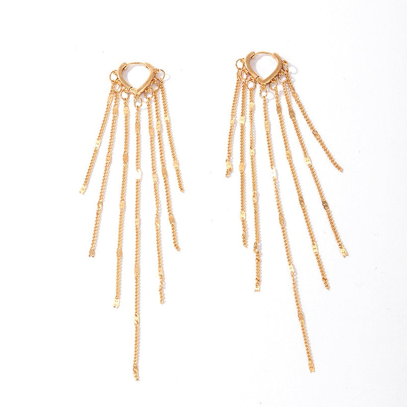 Aretes de Arito Con Tiras Colgantes