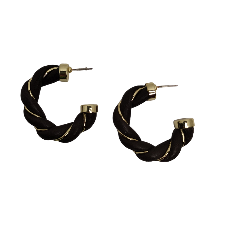 Aretes Trenzados Cafes