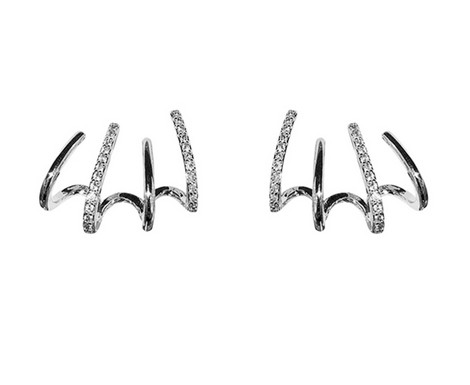 Aretes Mentirosos Plateados