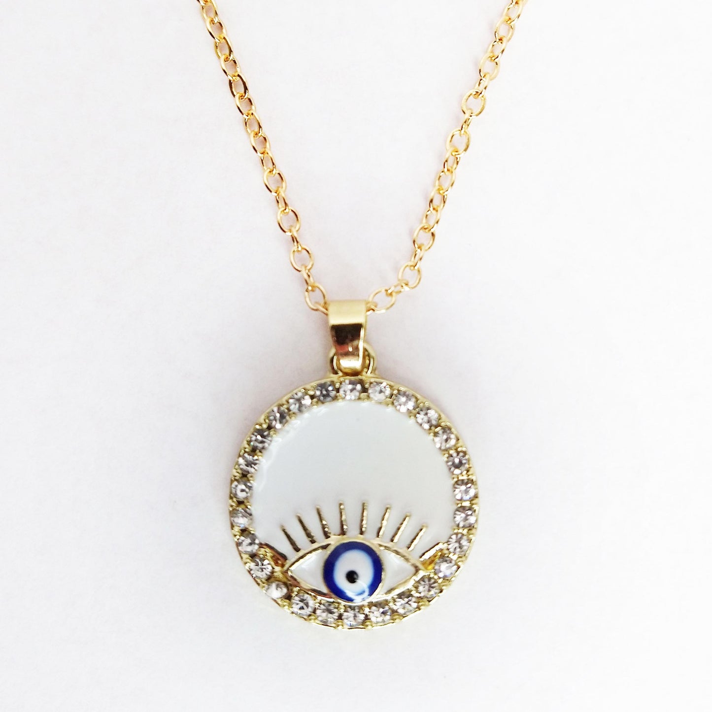 Copy of Collar Redondo Con Ojo Blanco - Frida's Dream