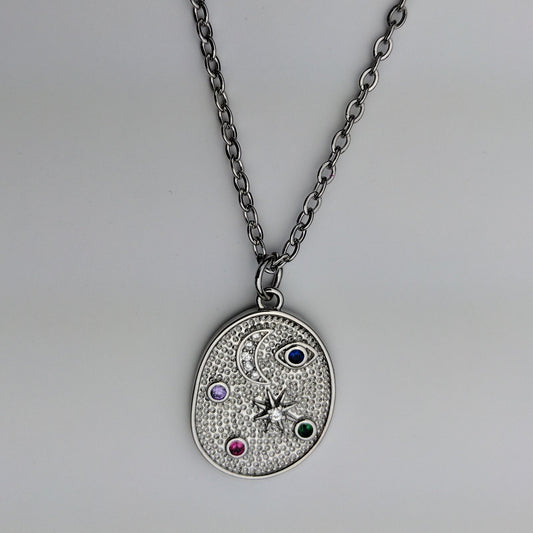 Collar Ovalo Plateado