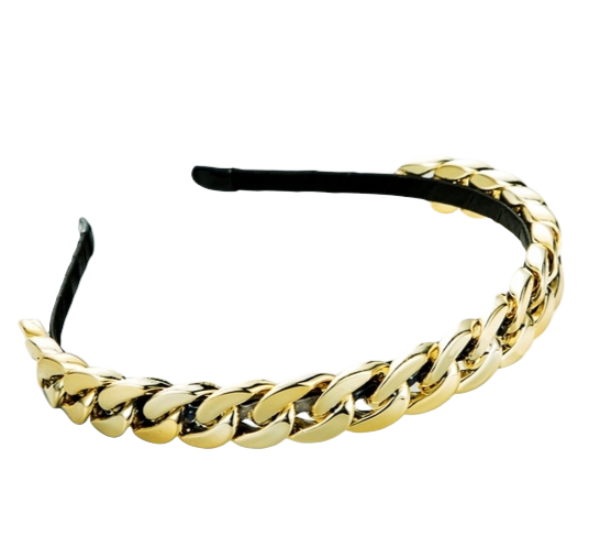 Diadema De Cadena Dorada