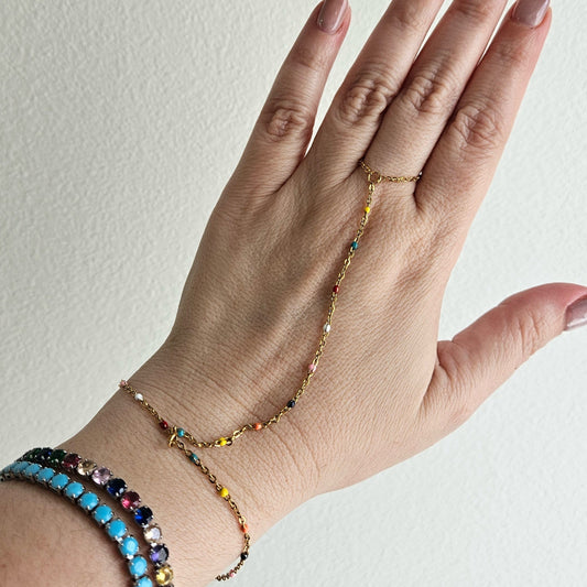 ✨ Beatriz Hand Chain – Stainless Steel ✨
