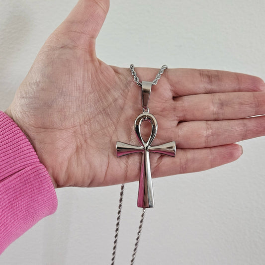 Nefra Necklace (Collar)  Silver Stainless Steel