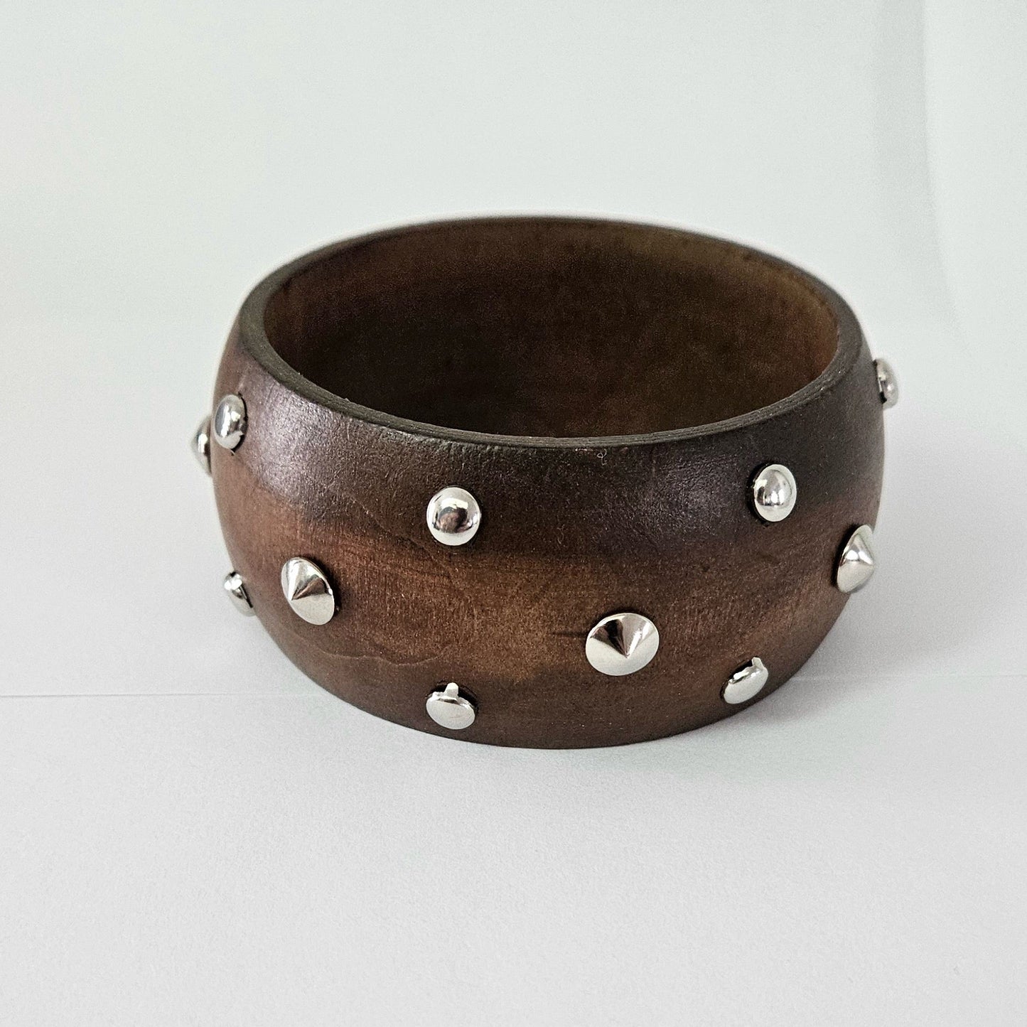 Amaru Bracelet (Pulsera) Wood + Metal Studs