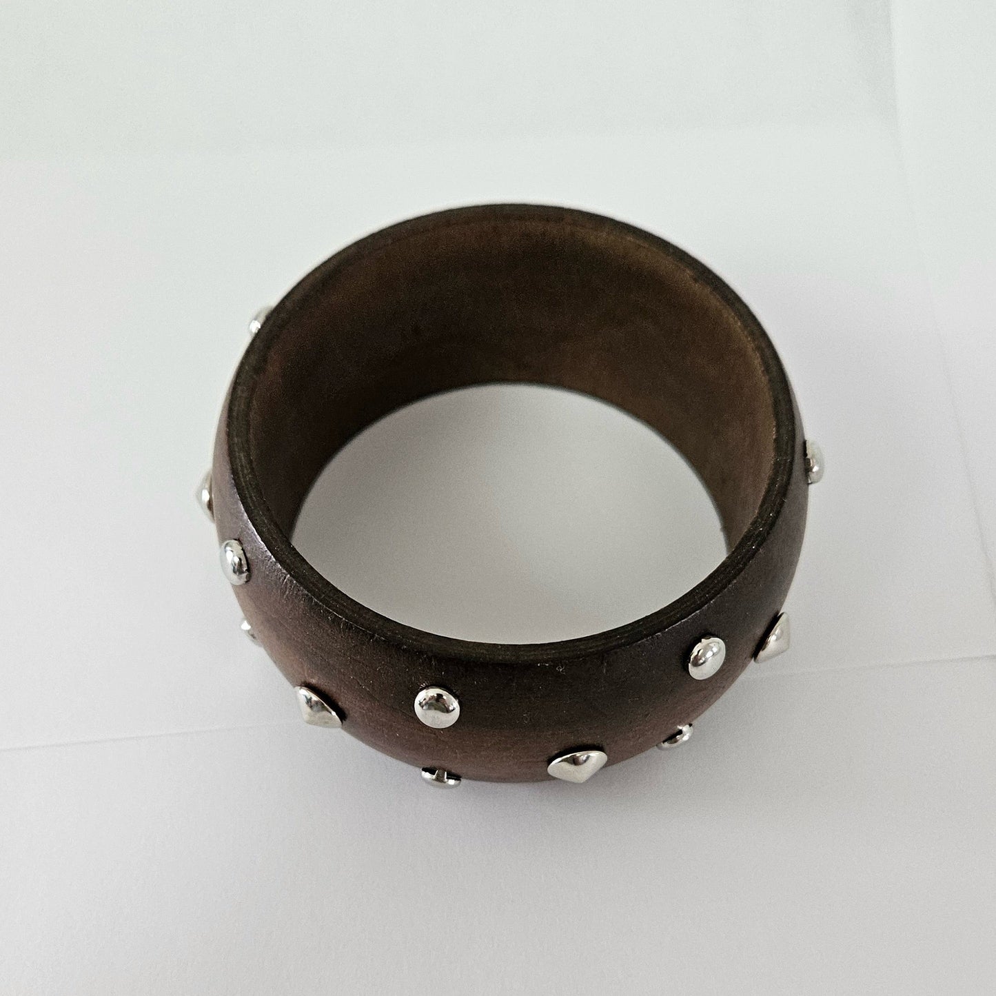 Amaru Bracelet (Pulsera) Wood + Metal Studs