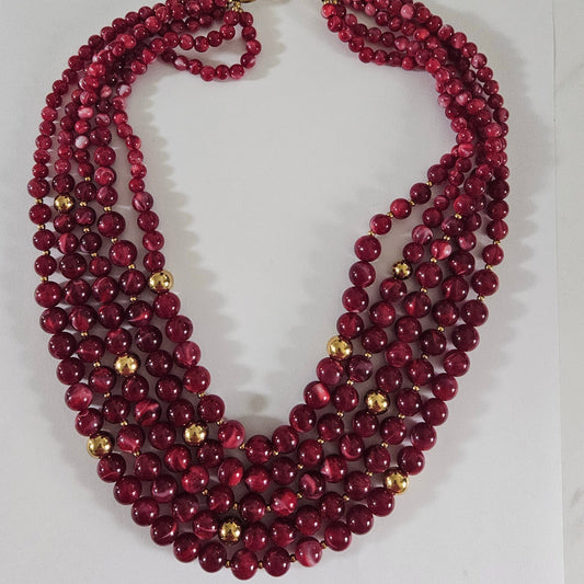 Noemi Necklace (Collar) — Red