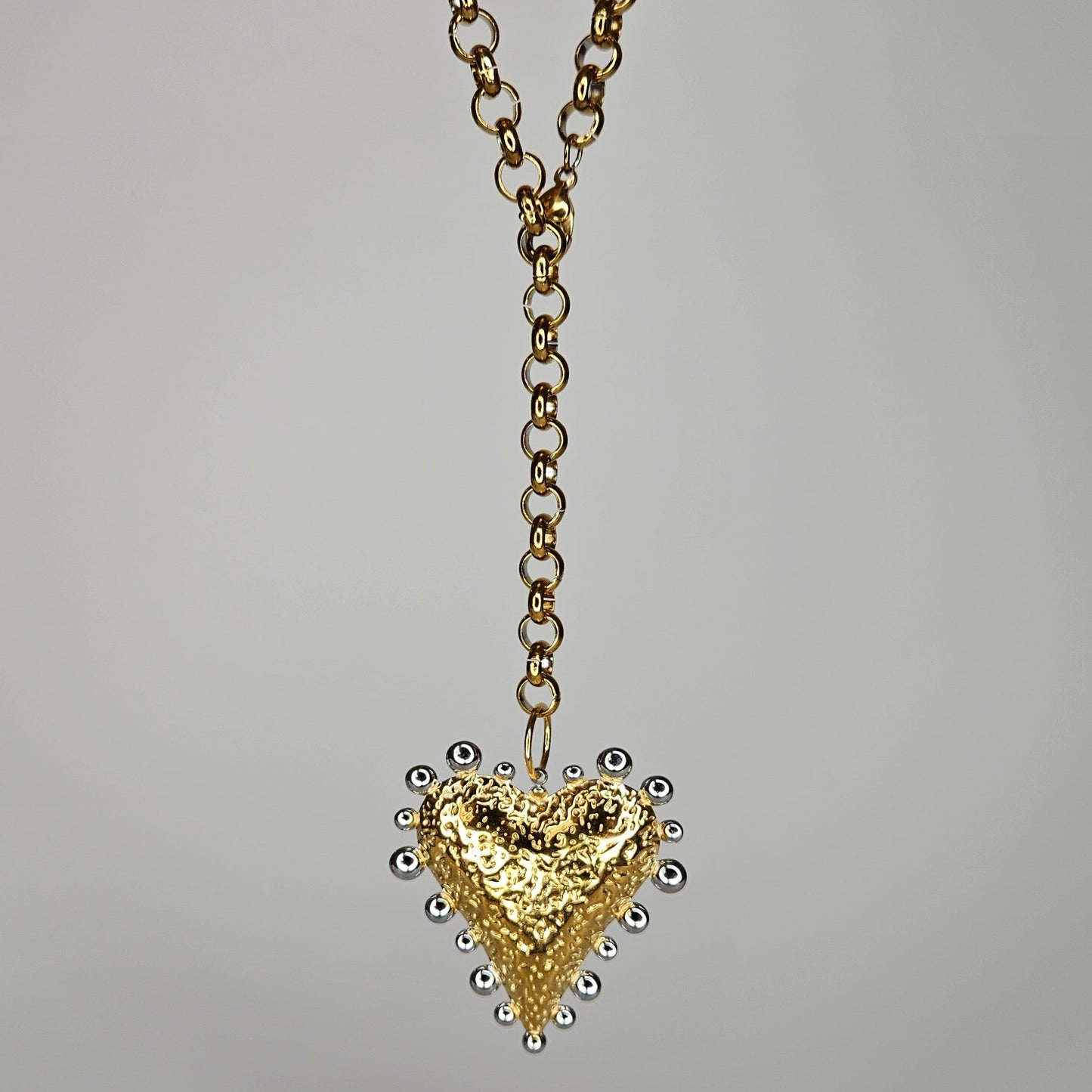 Mirsa Gold Heart with Silver Touch (Collar)