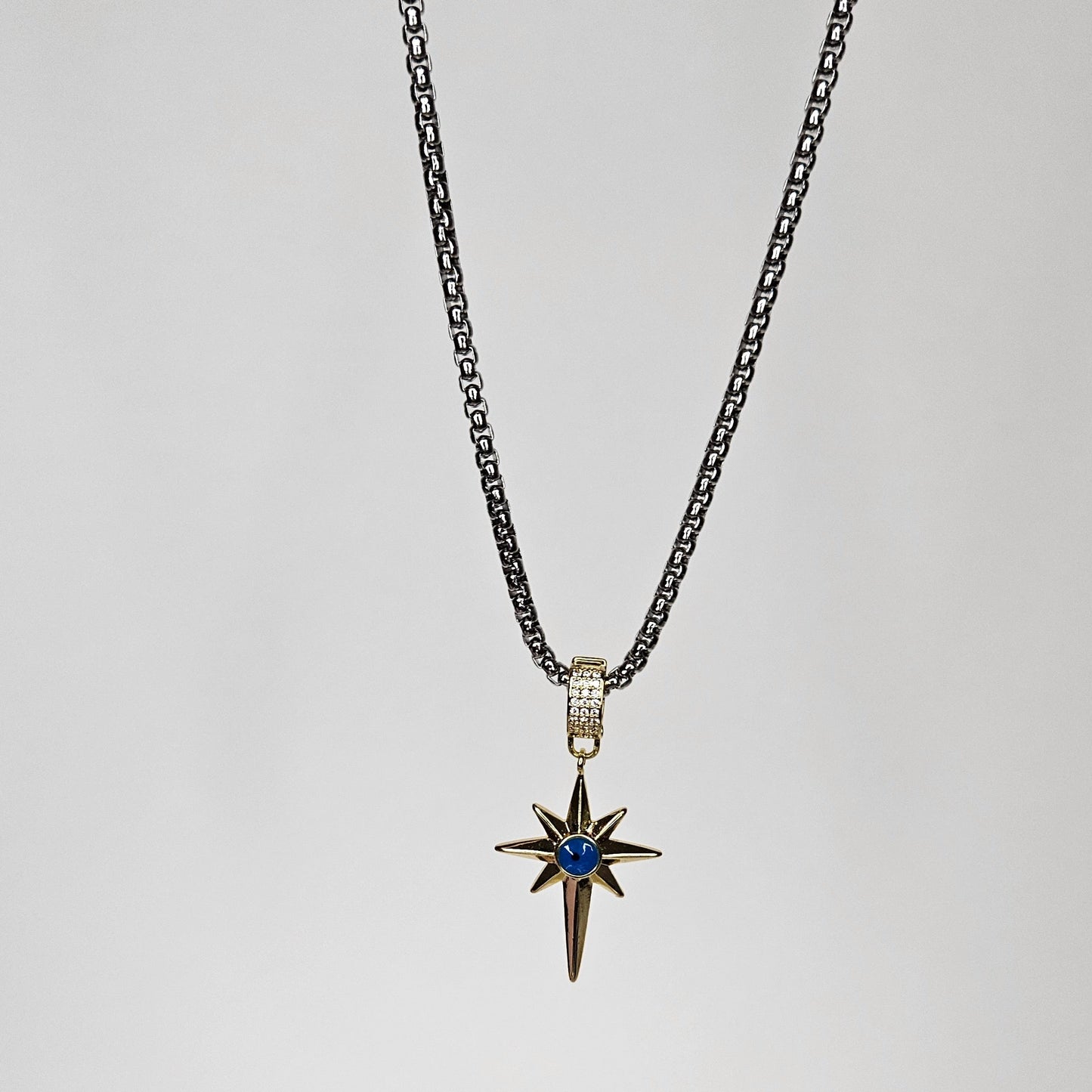Cordelia Silver with Gold Necklace (Collar) (Stainless Steel)