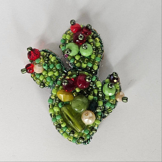 Tuni Red Cactus Brooch (Broche)