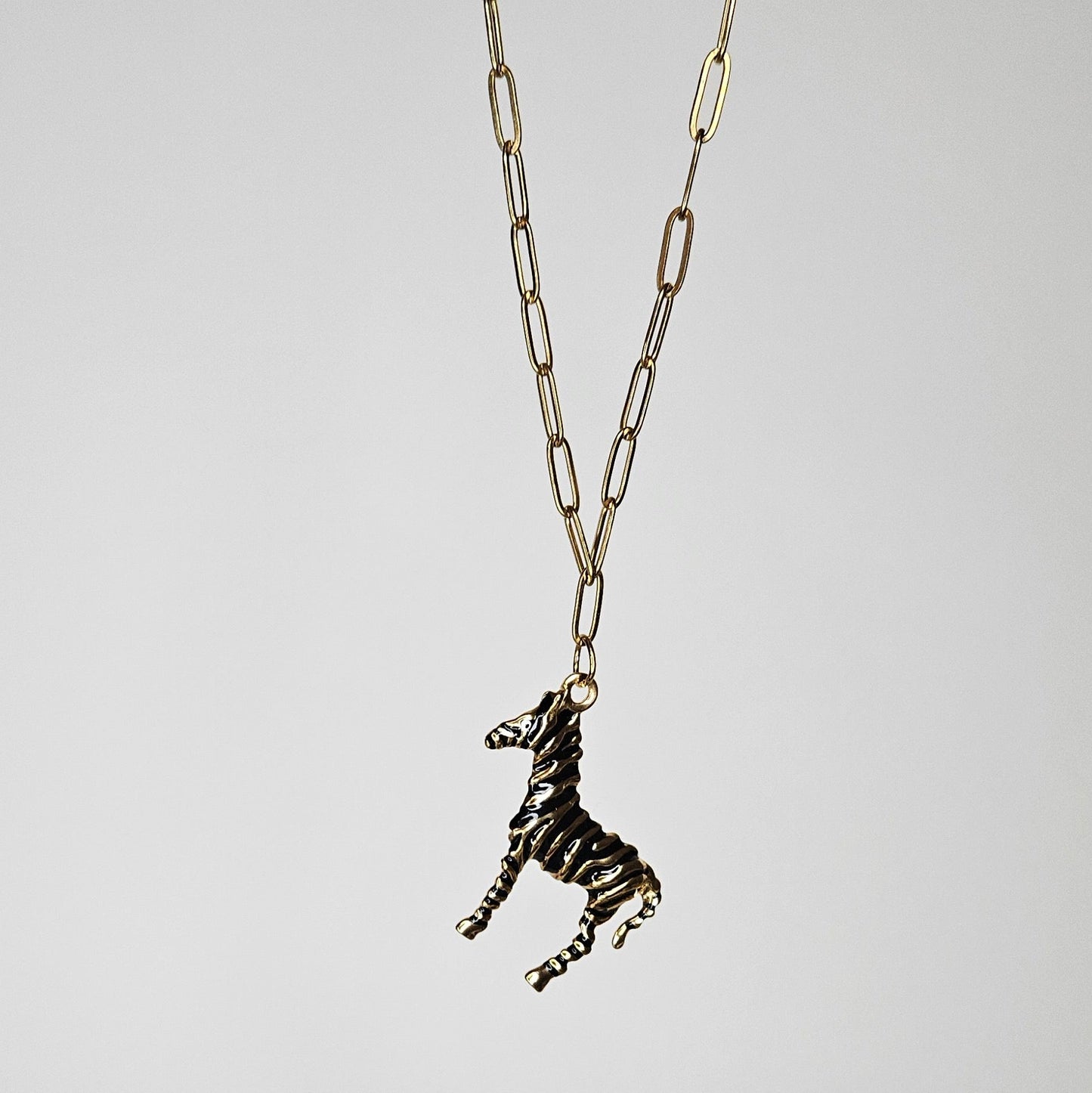 Zebri Gold Stainless Steel Necklace (Collar)