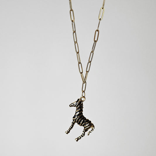 Zebri Gold Stainless Steel Necklace (Collar)